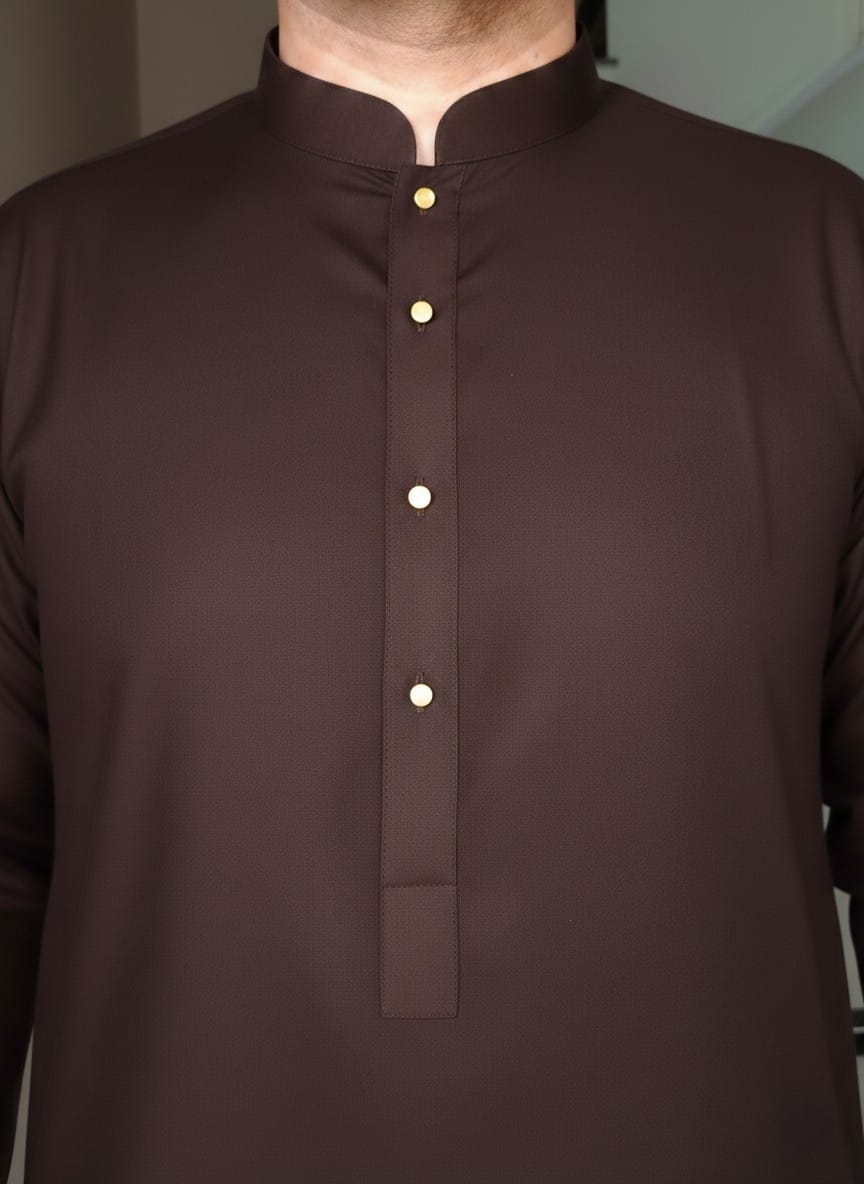 chocolate brown kameez shalwar suit