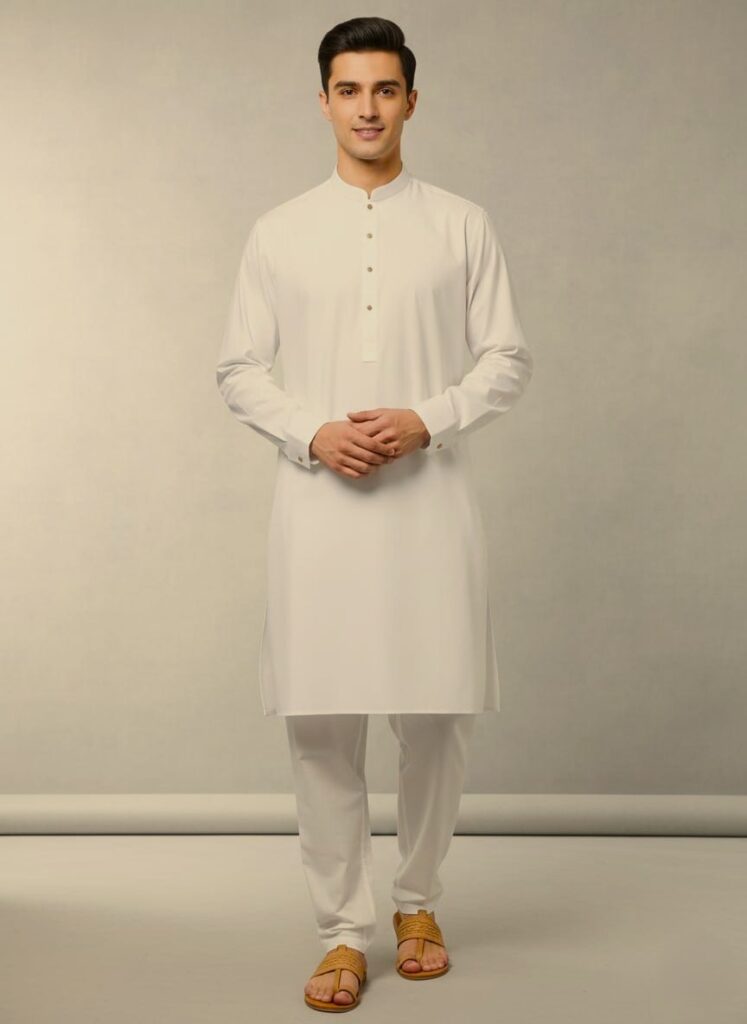Cream - Kameez Shalwar Suit