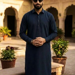 Dull Navy Blue – Kameez Shalwar Suit