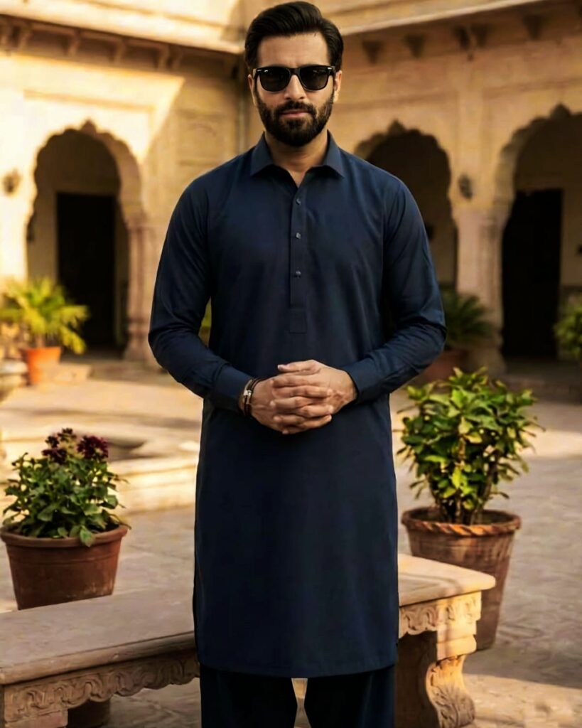 Dull Navy Blue – Kameez Shalwar Suit