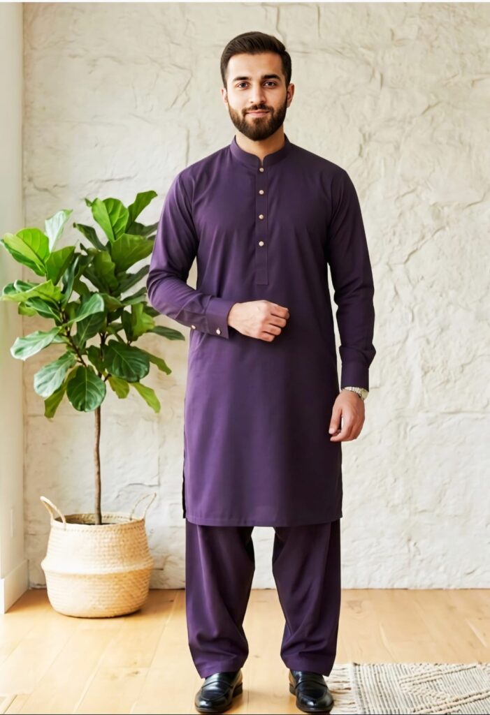 Plum – Kameez Shalwar Suit