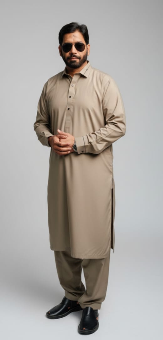 olive green kameez shalwar suit