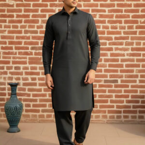 Charcoal Black – Kameez Shalwar Suit