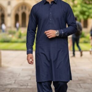 Navy Blue - Kameez Shalwar Suit