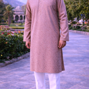 Peach Pink Men's Premium Kurta