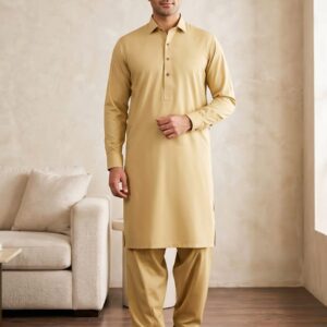 Khaki - Kameez Shalwar Suit