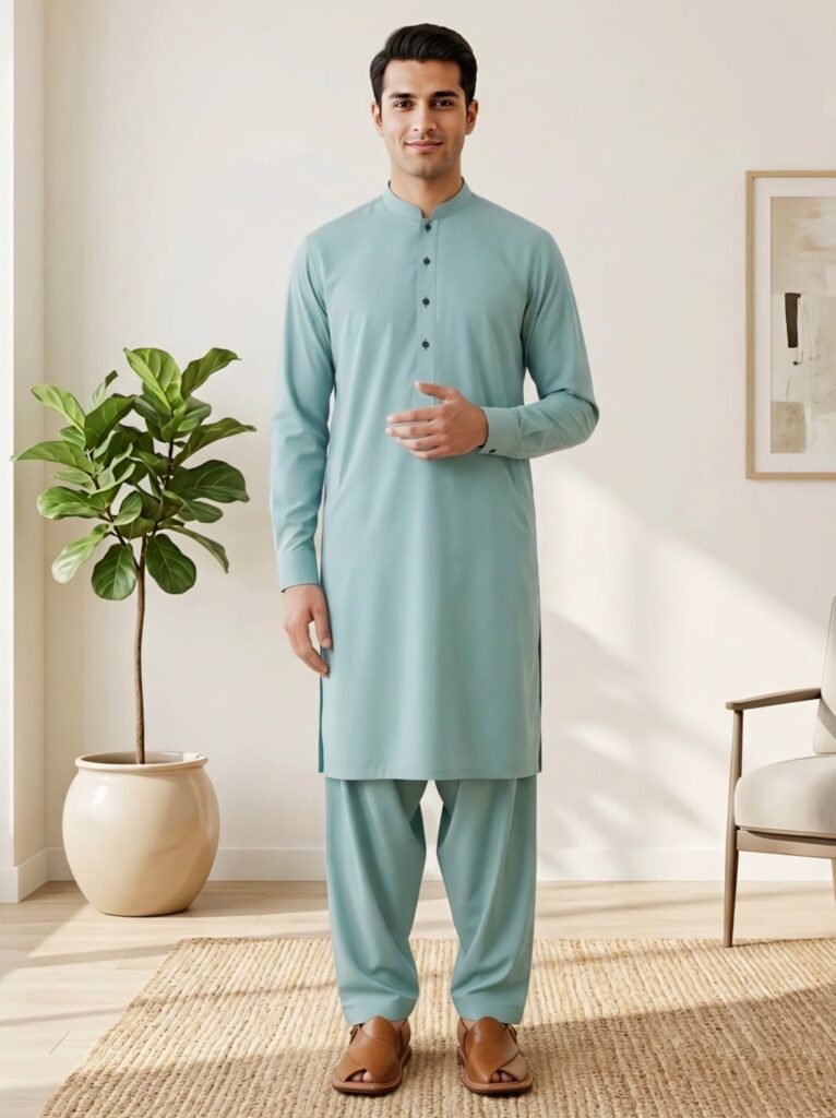 Mint Green - Kameez Shalwar Suit