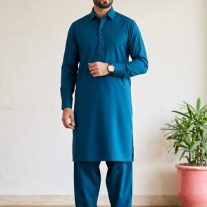 Teal - Kameez Shalwar Suit