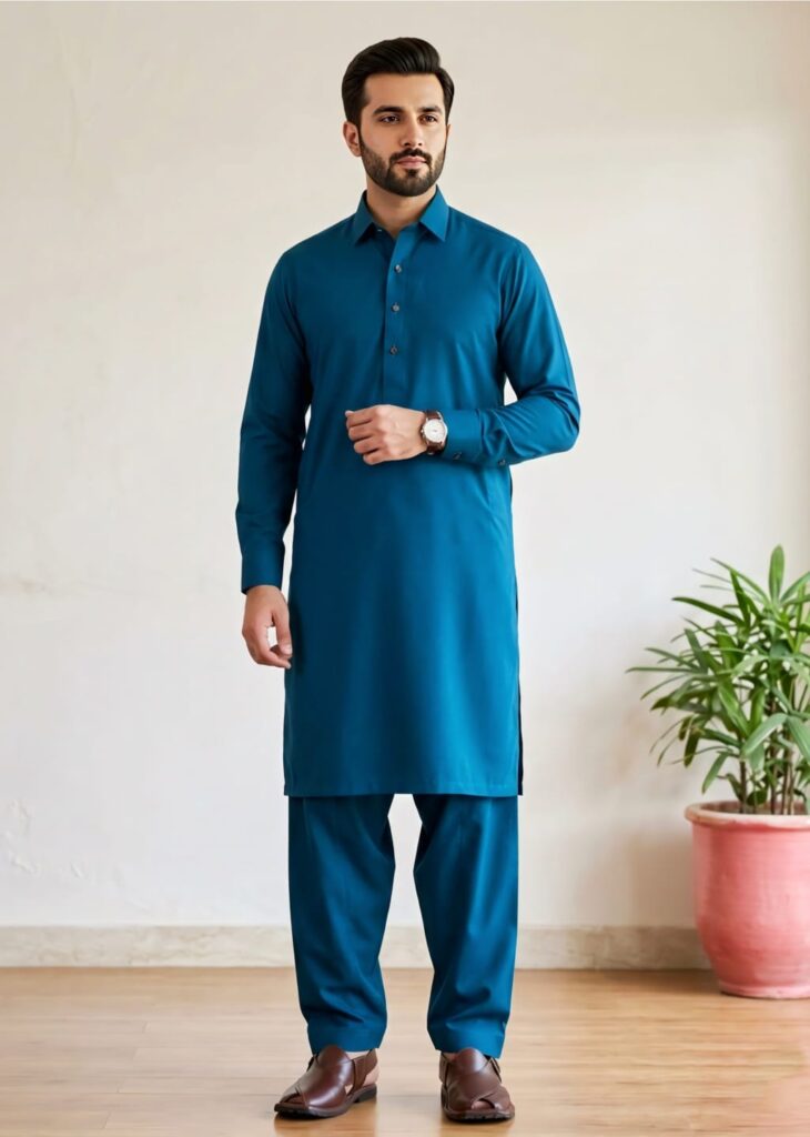 Teal - Kameez Shalwar Suit