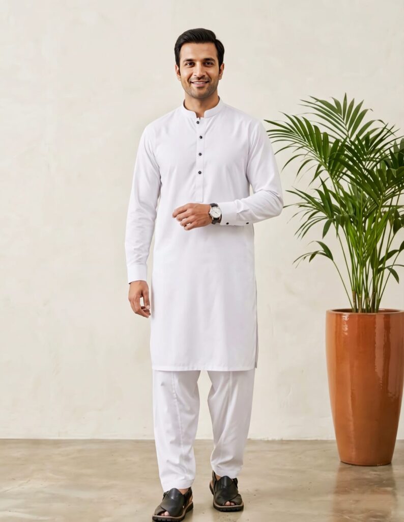White - Kameez Shalwar Suit