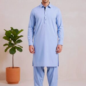 Sky Blue - Kameez Shalwar Suit