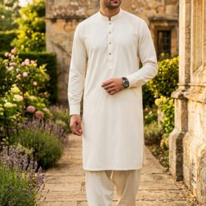 Off White - Kameez Shalwar Suit