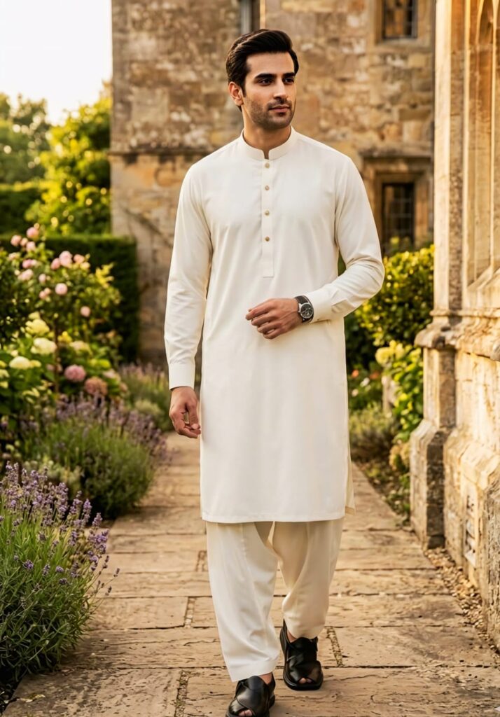 Off White - Kameez Shalwar Suit