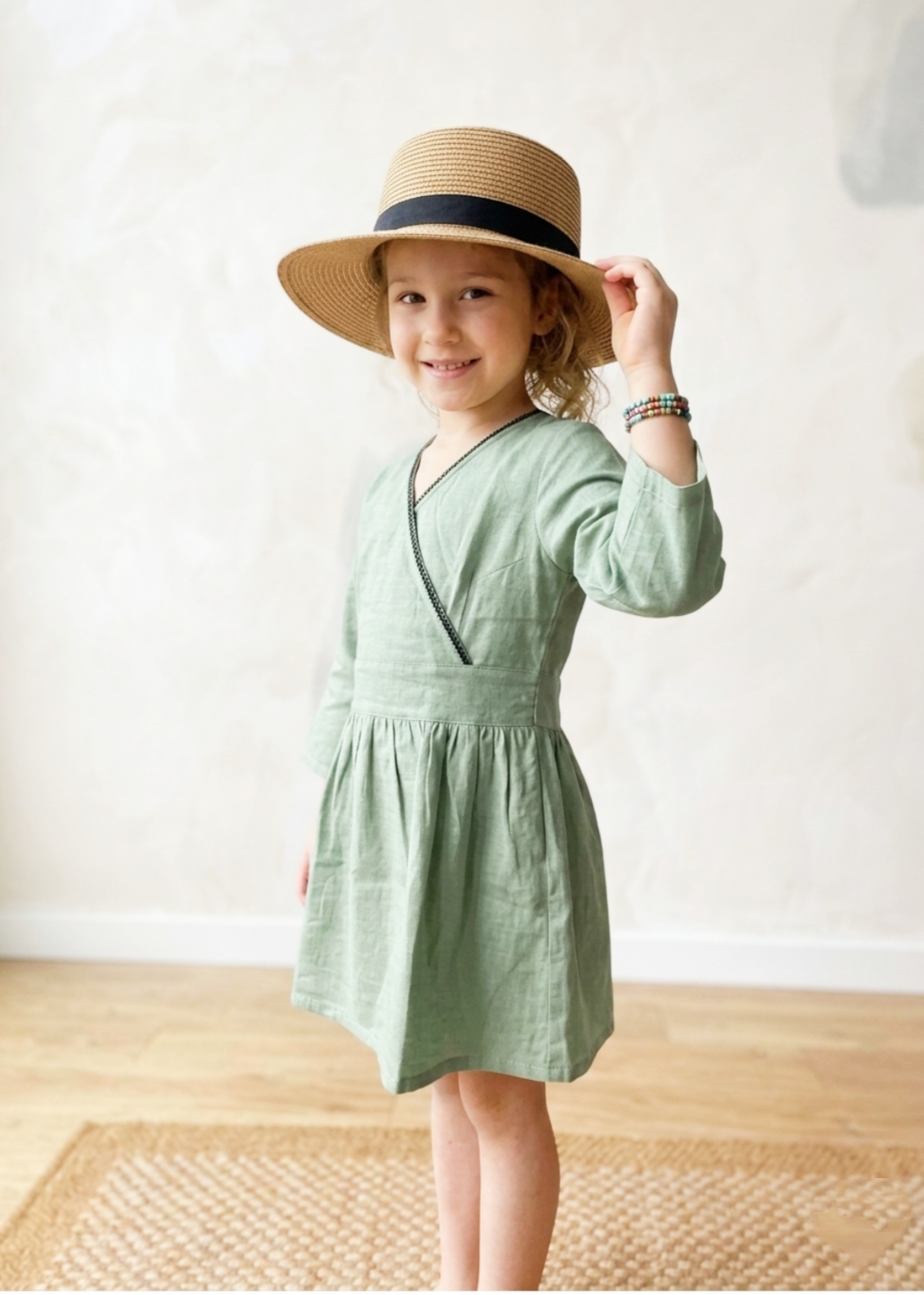 Green frock for kids