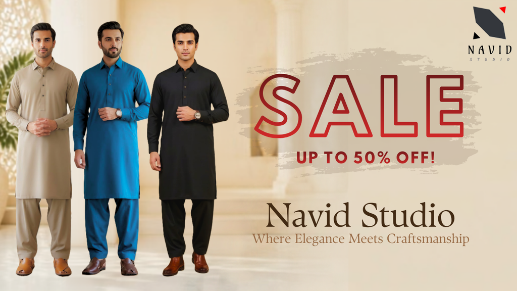 Sale upto 50% off is live on Navid Studio Clothing Store.